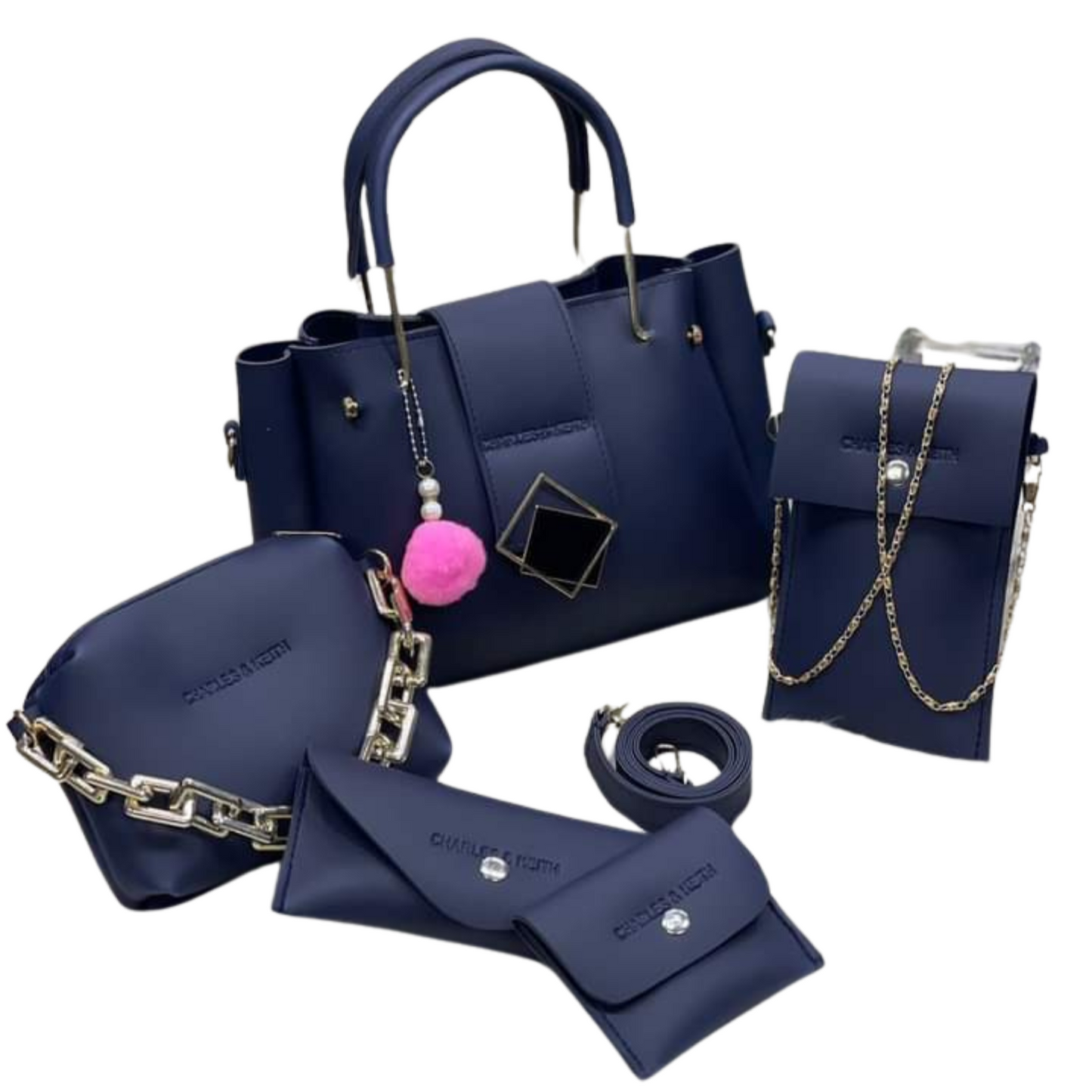 🌟 Royal Star (Blue) – 5-in-1 Handbag Set