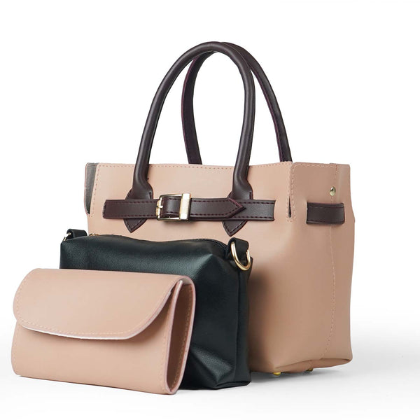 Luxury 3-in-1 Handbag Set – Pink ✨👜